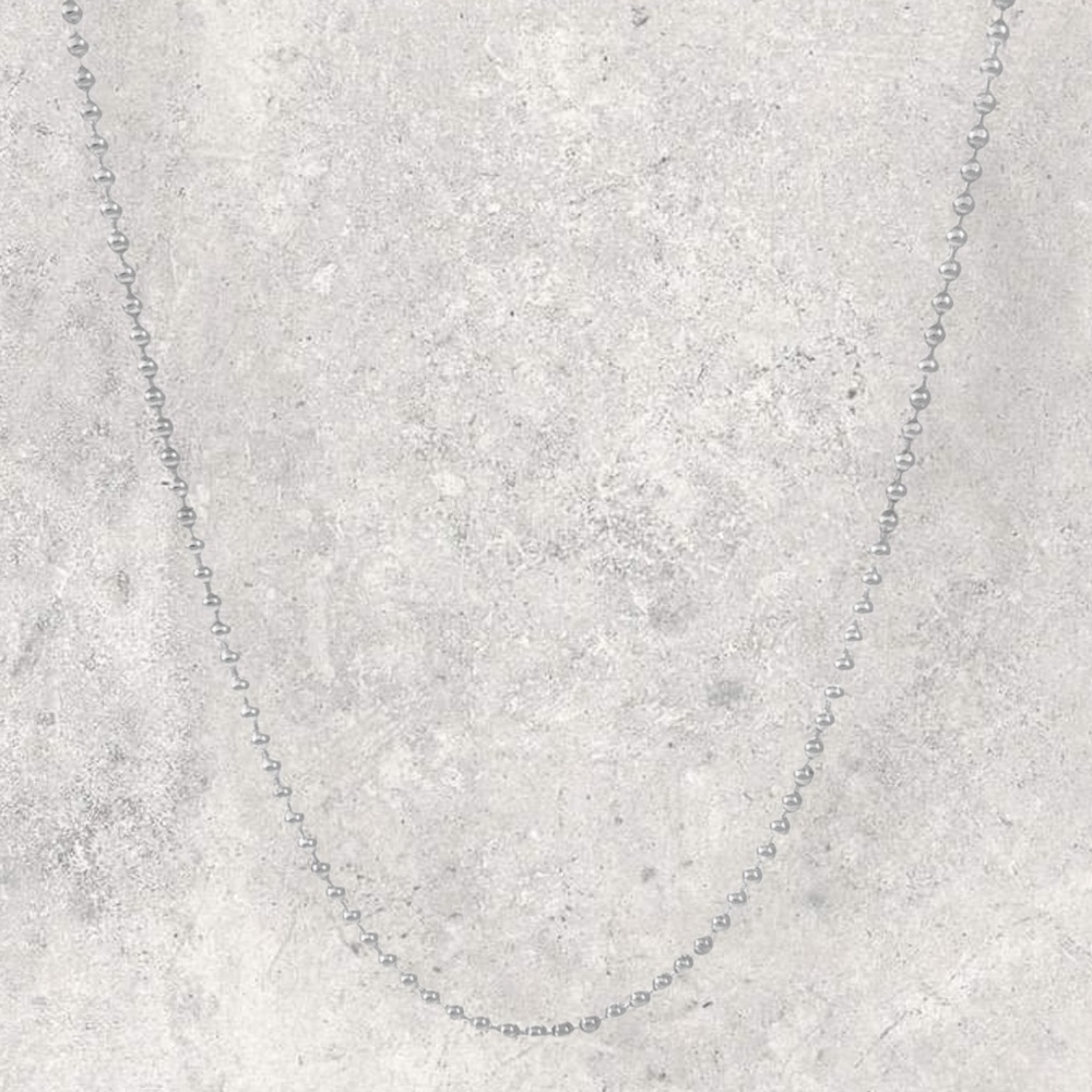 925 ITALY Sterling Silver 2.5mm Ball Chain Necklace 24"